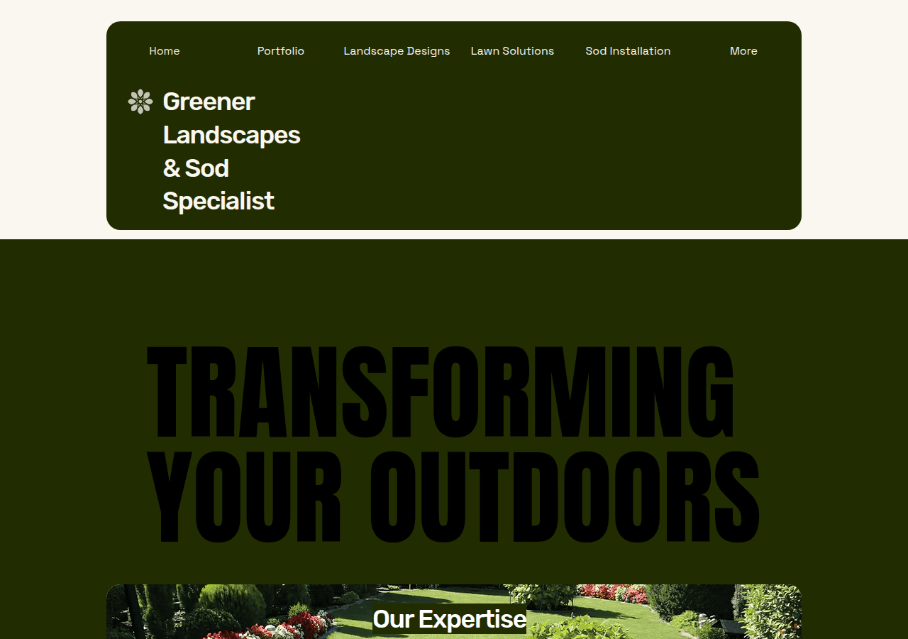 Screenshot of greenerlandscapestx.com