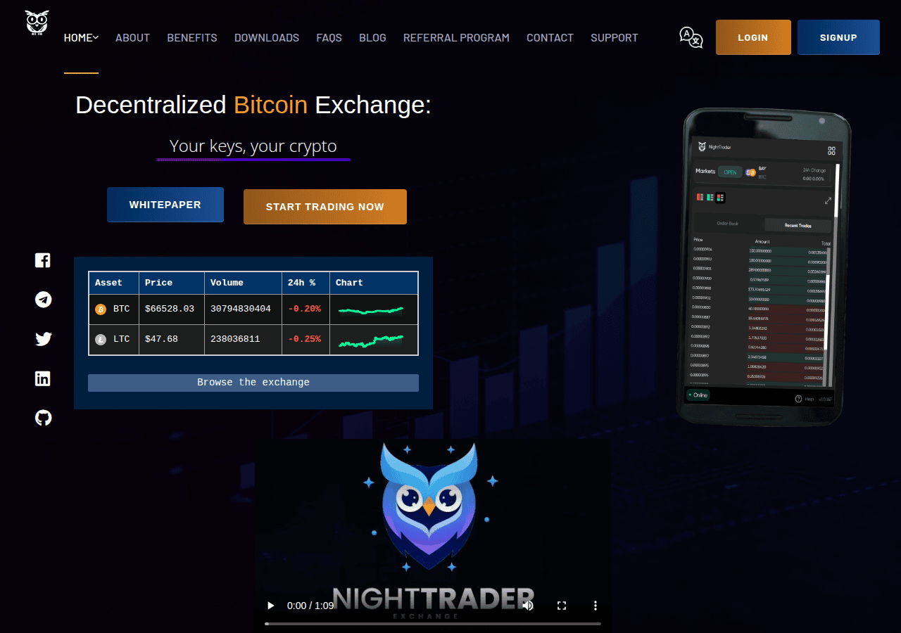 Screenshot of nighttrader.exchange