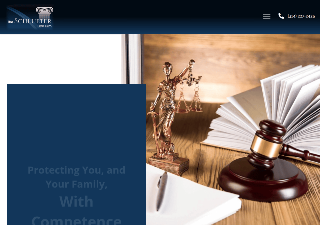 Screenshot of schlueterlaw.com