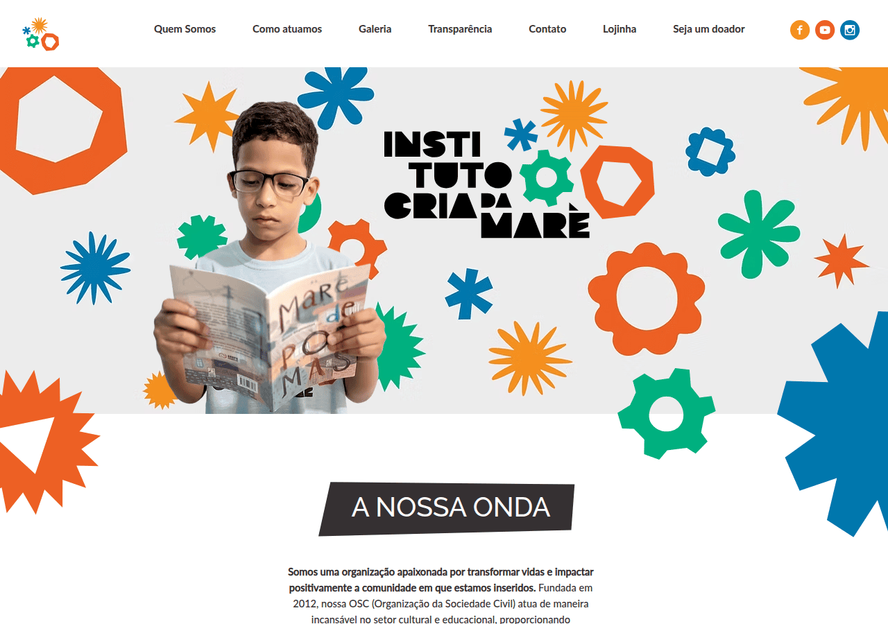 Screenshot of institutocriadamare.org.br