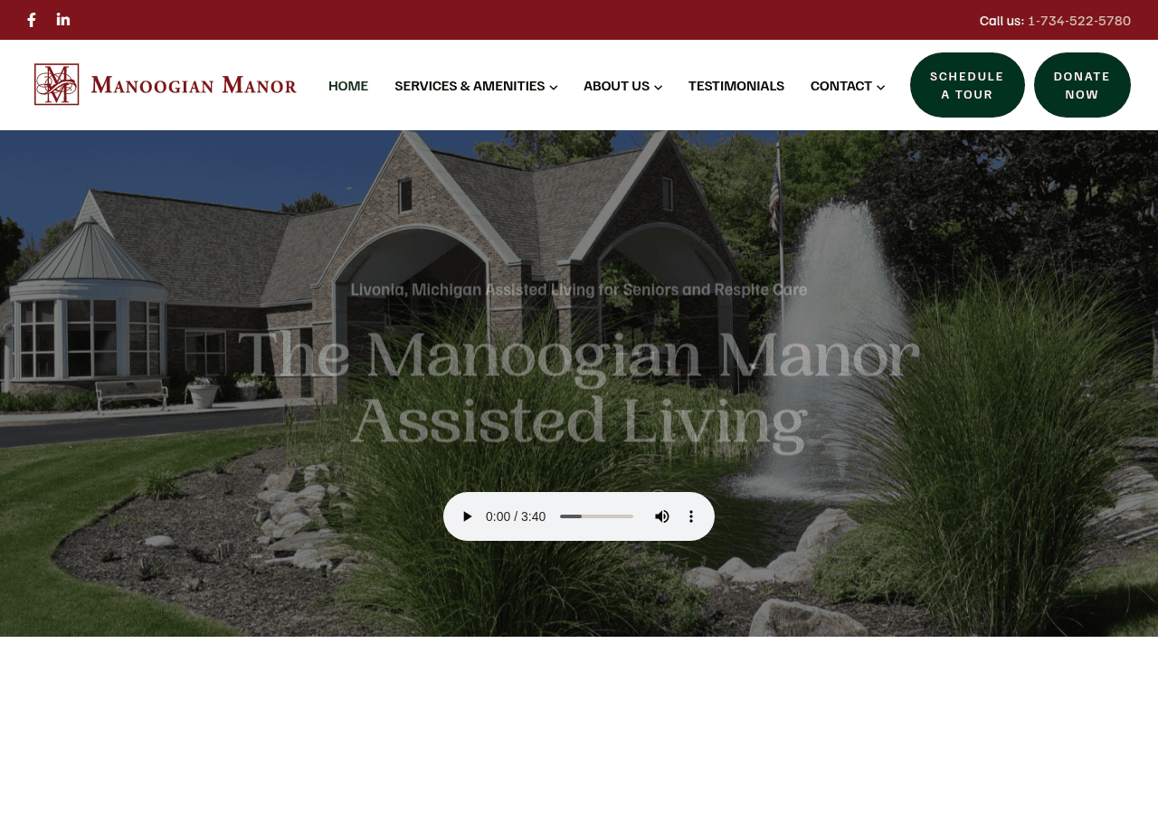 Screenshot of manoogianmanor.com
