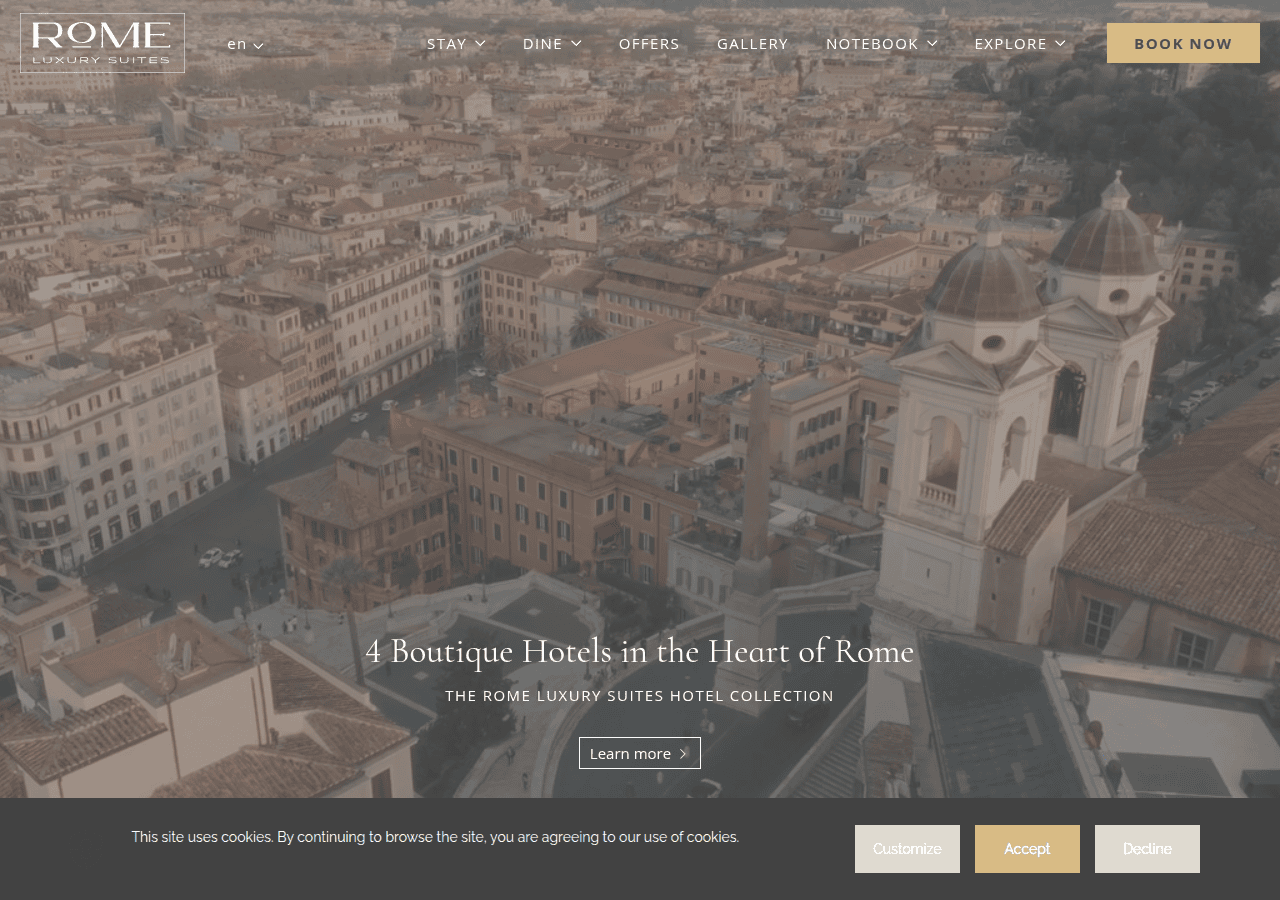 Screenshot of romeluxurysuites.com