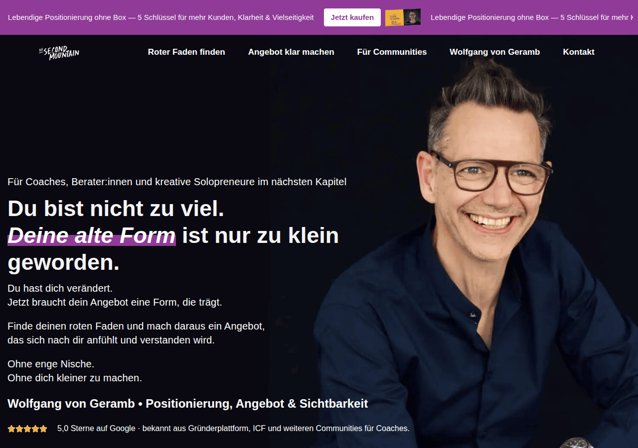 Screenshot of thesecondmountain.com