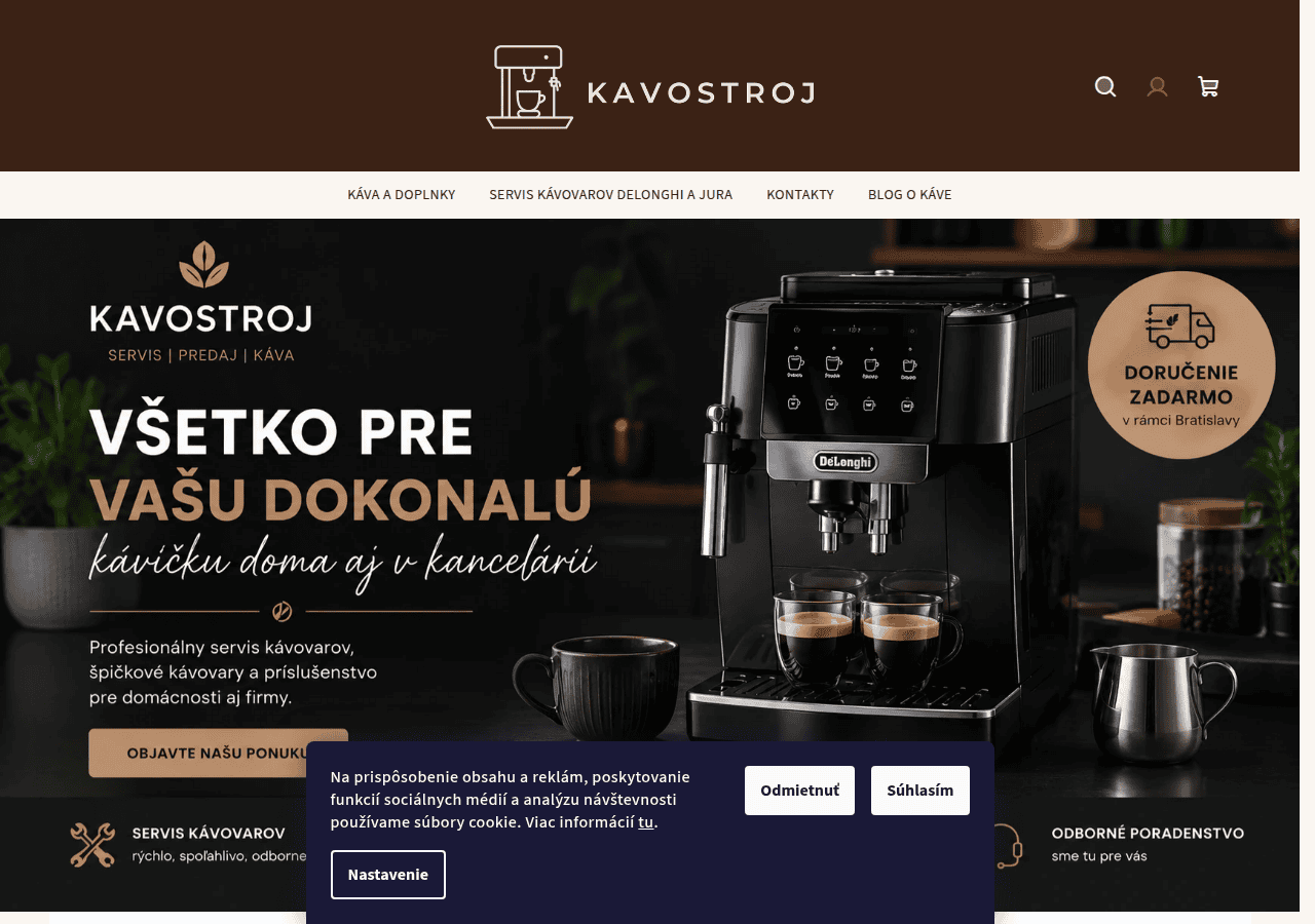 Screenshot of kavostroj.sk