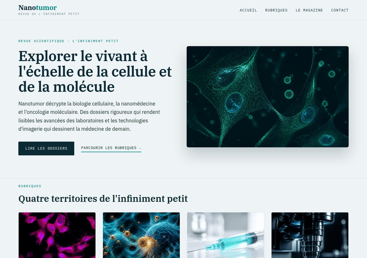 Screenshot of nanotumor.fr