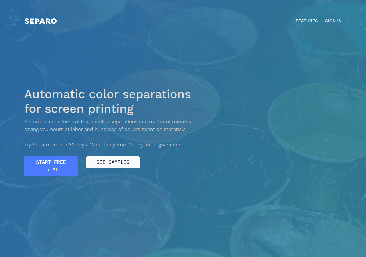 Screenshot of separo.io