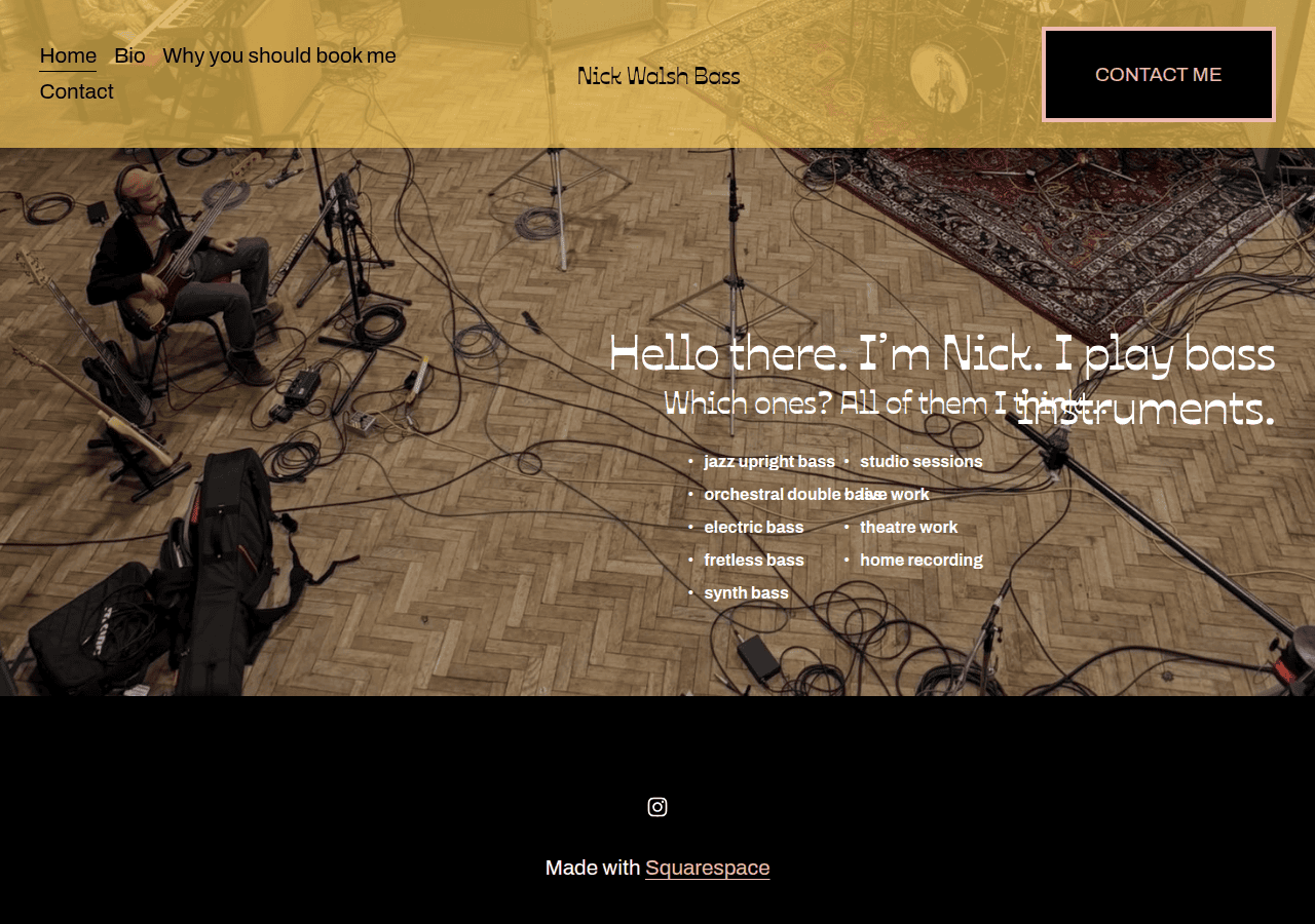 Screenshot of nickwalshbass.co.uk