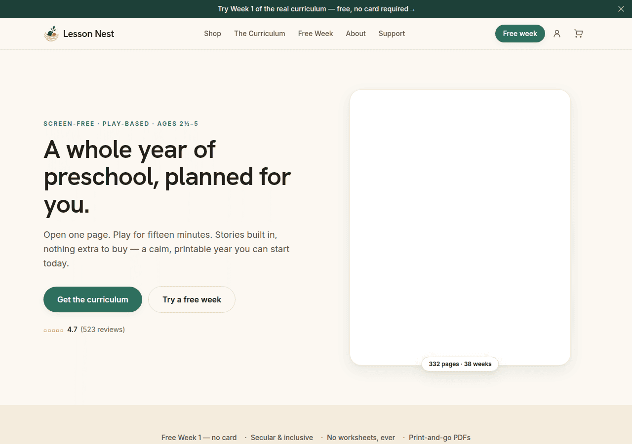 Screenshot of lessonnest.co