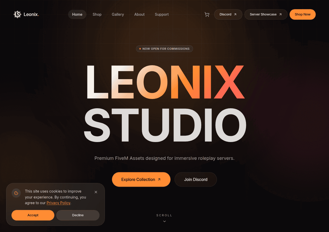 Screenshot of leonixstudio.store