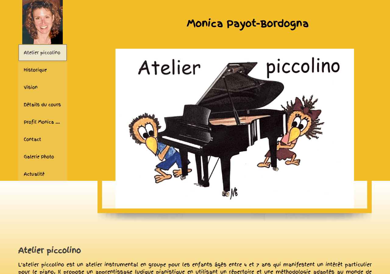Screenshot of atelierpiccolino.com
