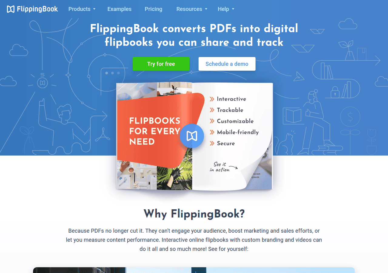 Screenshot of flippingbook.com