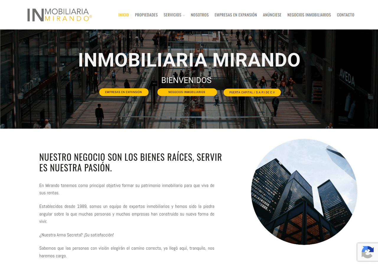 Screenshot of mirando.mx