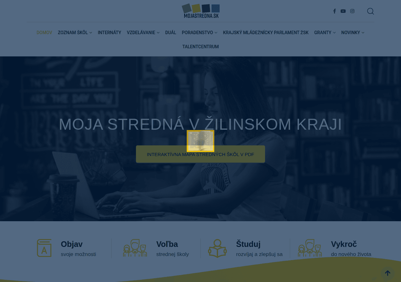 Screenshot of mojastredna.sk