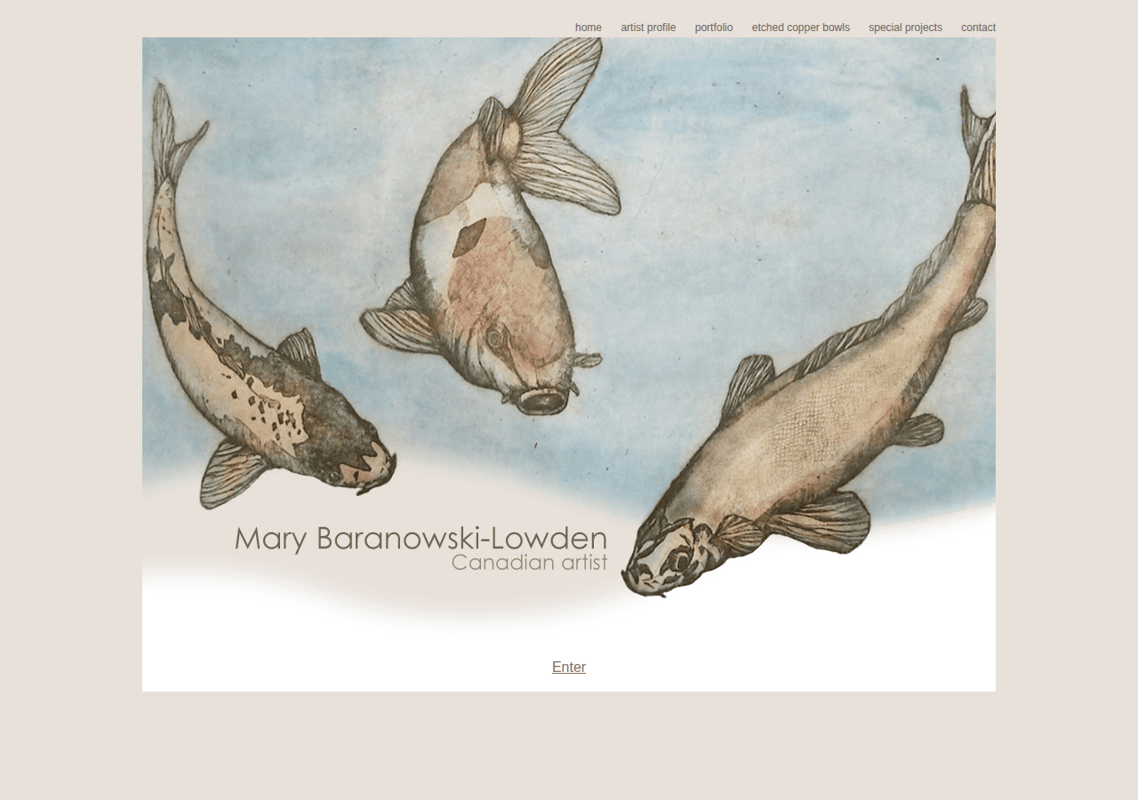 Screenshot of maryblowden.com