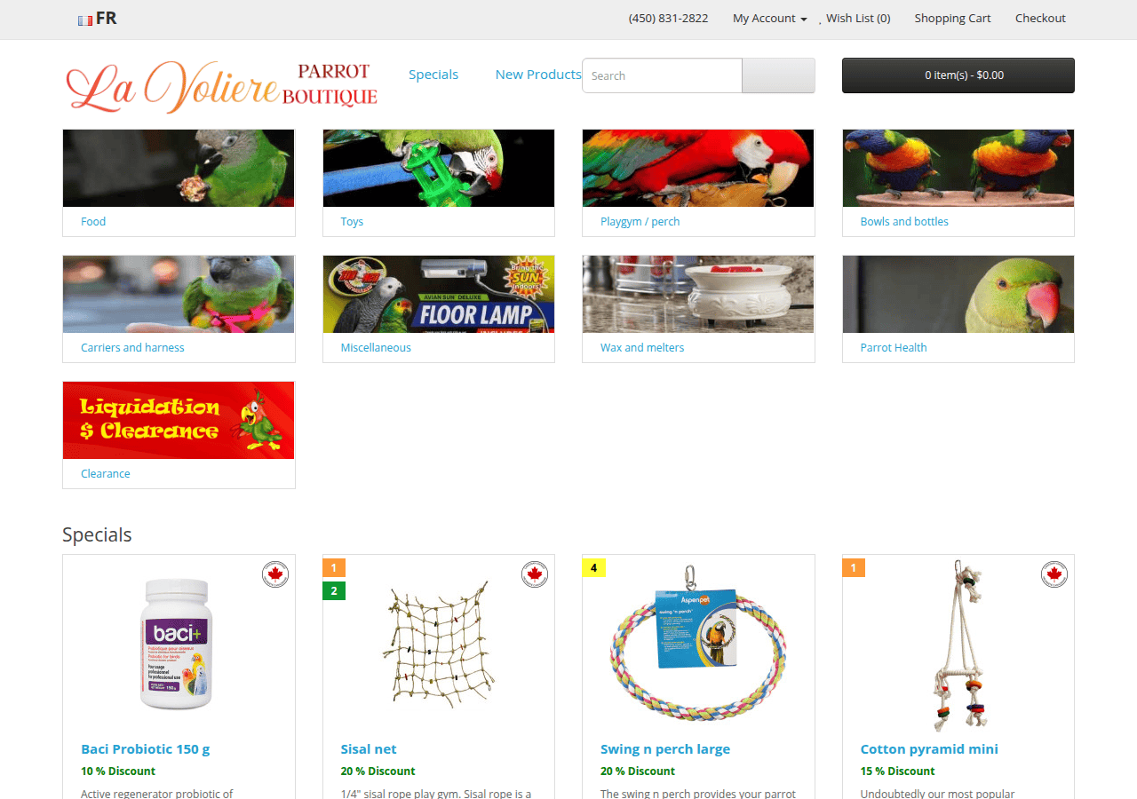 Screenshot of lavoliere.ca