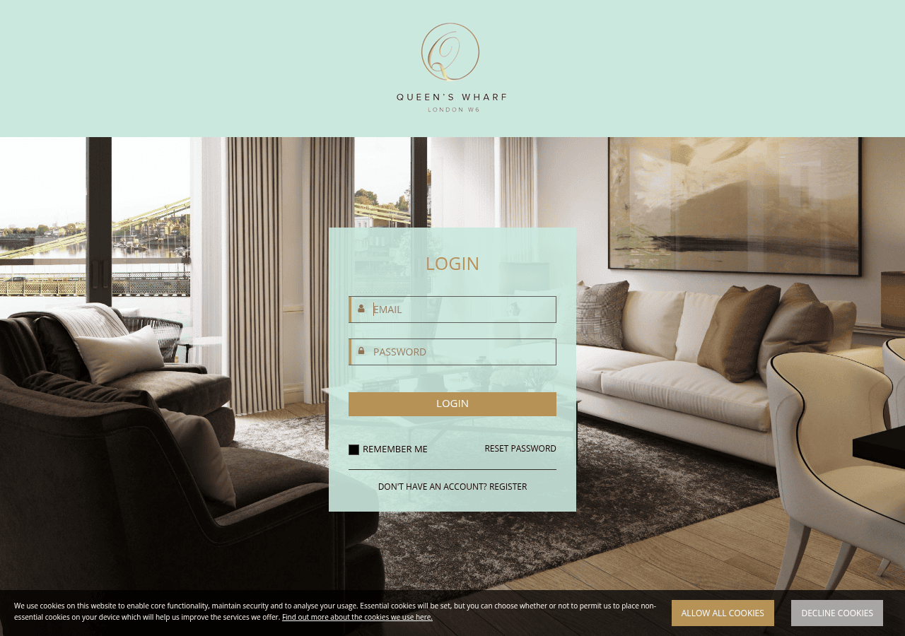 Screenshot of myqueenswharf.com
