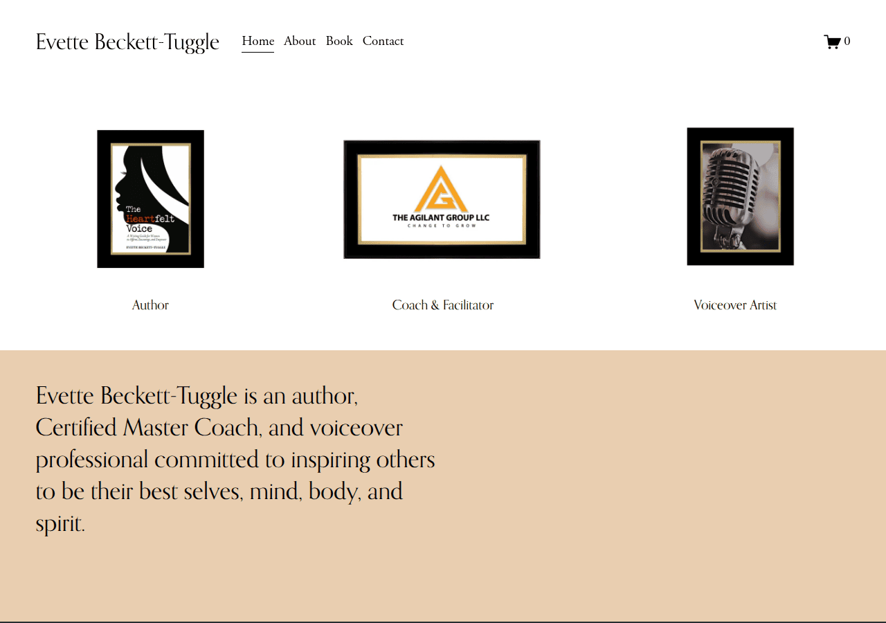 Screenshot of evettebecketttuggle.com