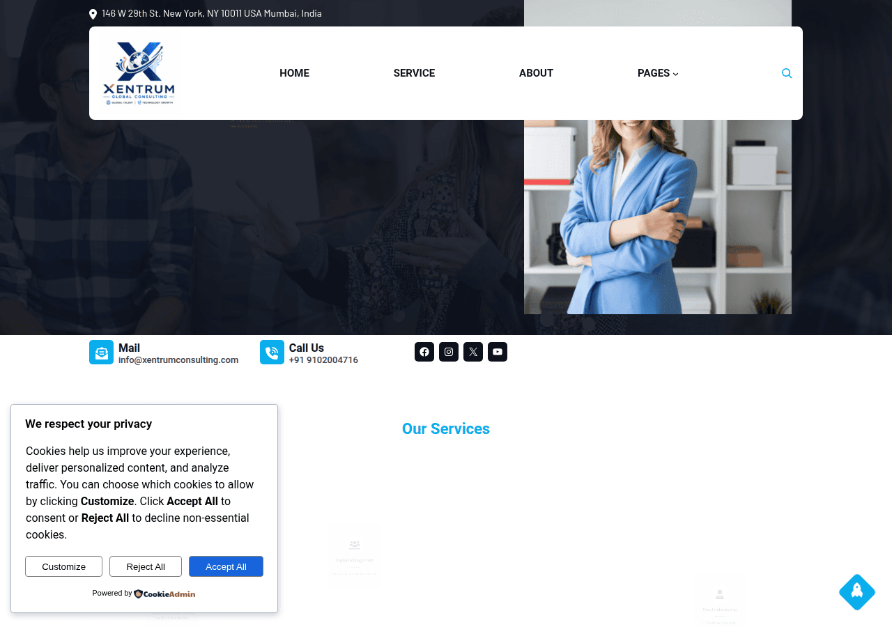 Screenshot of xentrumconsulting.com