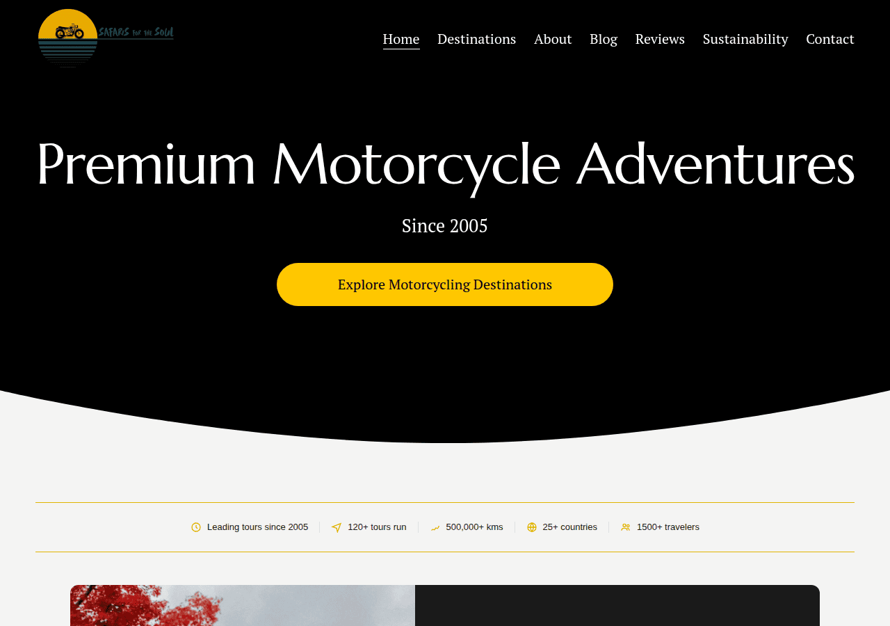 Screenshot of safarisforthesoul.com.au
