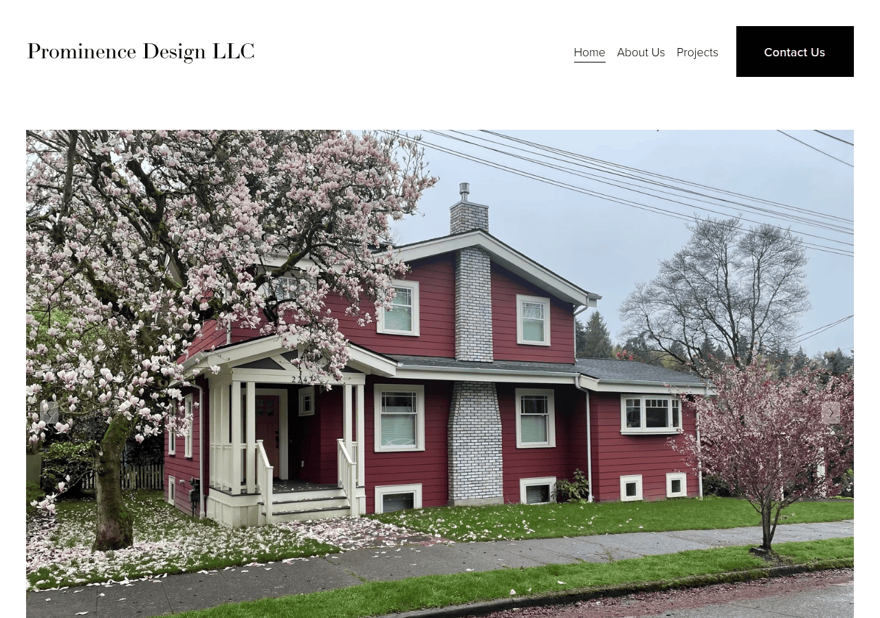Screenshot of prominencedesign.net