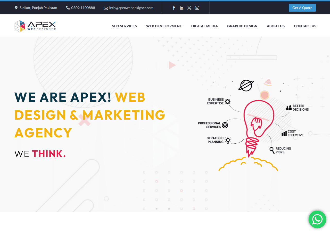 Screenshot of apexwebdesigner.com