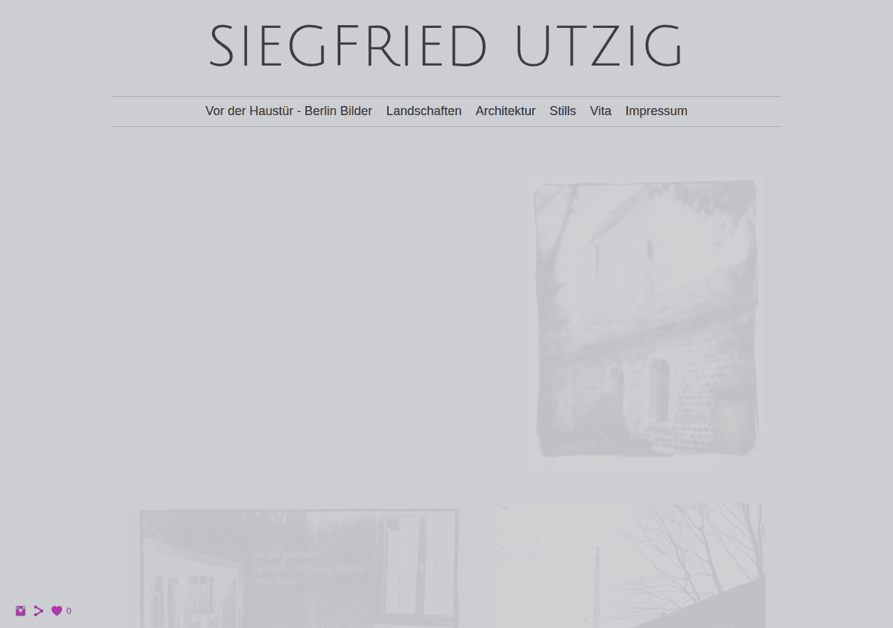 Screenshot of siegfriedutzig.eu