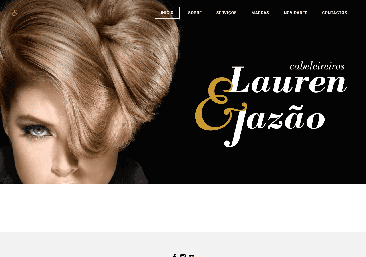 Screenshot of laurenejazaocabeleireiros.com