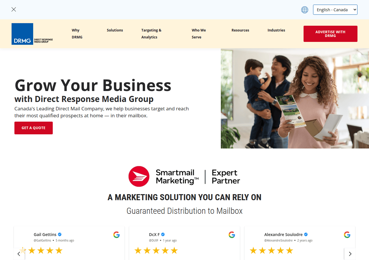 Screenshot of drmg.com