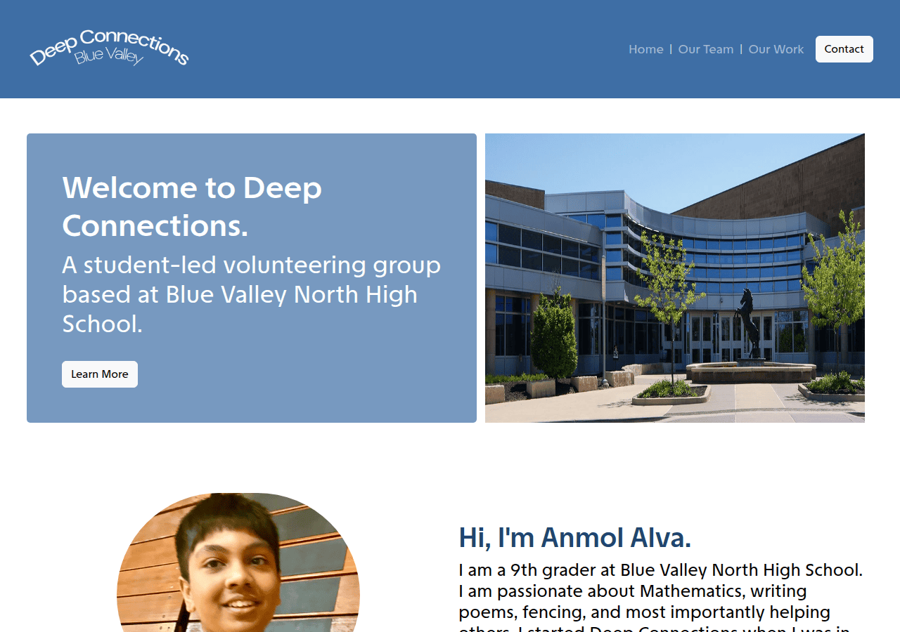Screenshot of deepconnectionsbluevalley.com
