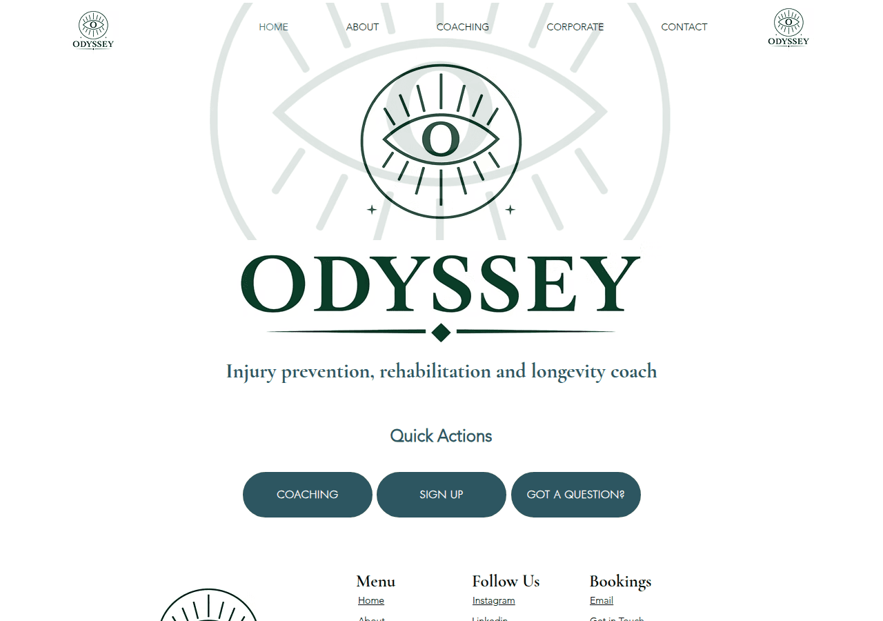 Screenshot of odysseywellbeing.co.uk