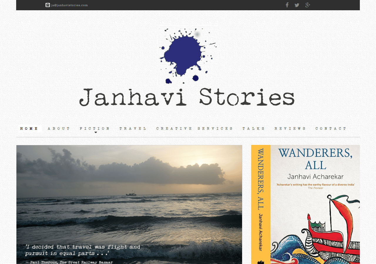 Screenshot of janhavistories.com
