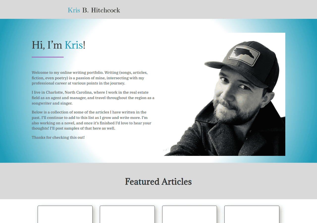 Screenshot of kristoferblair.com