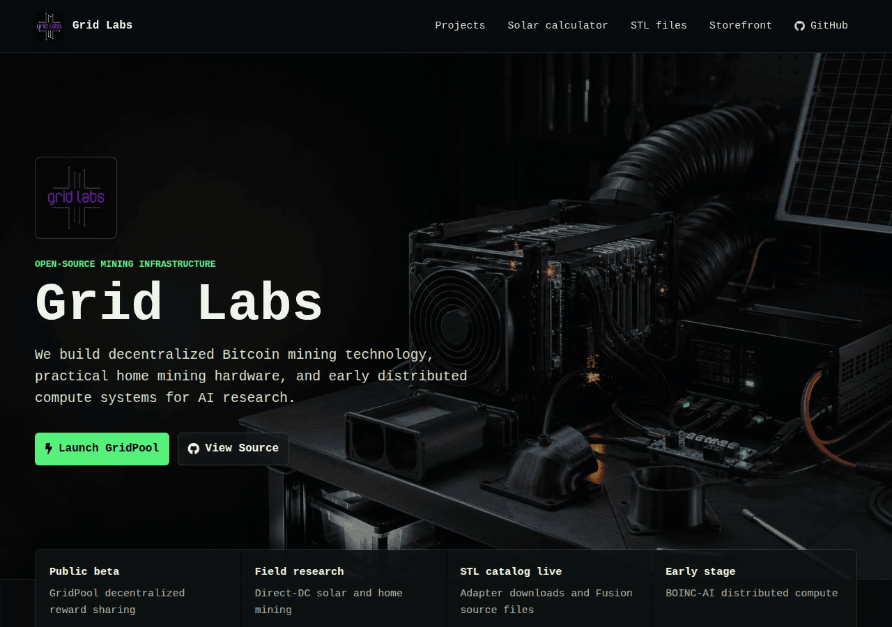 Screenshot of gridlabs.science