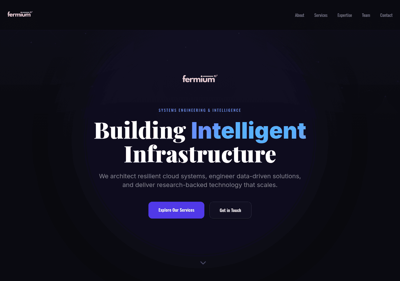 Screenshot of fermium.systems