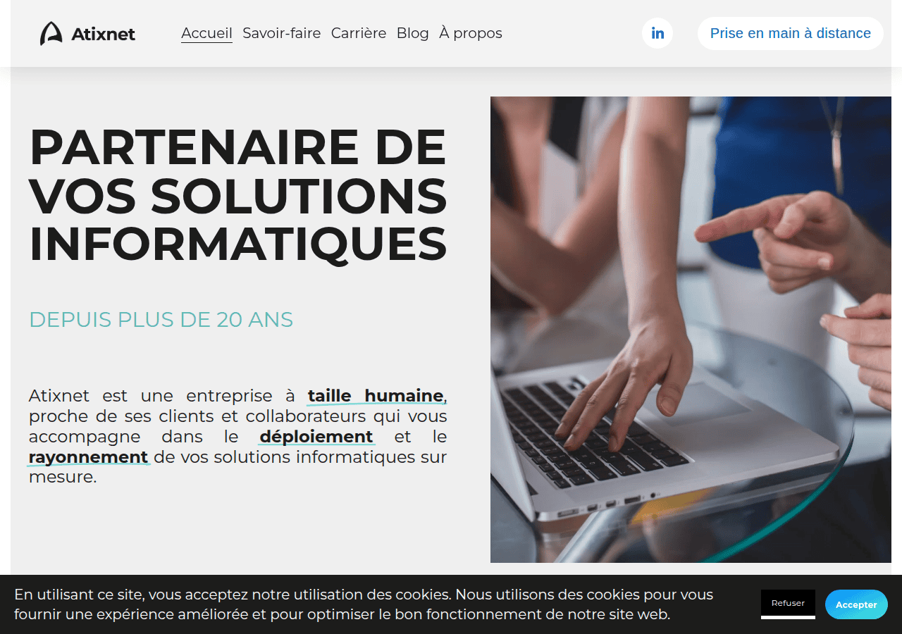 Screenshot of atixnet.fr