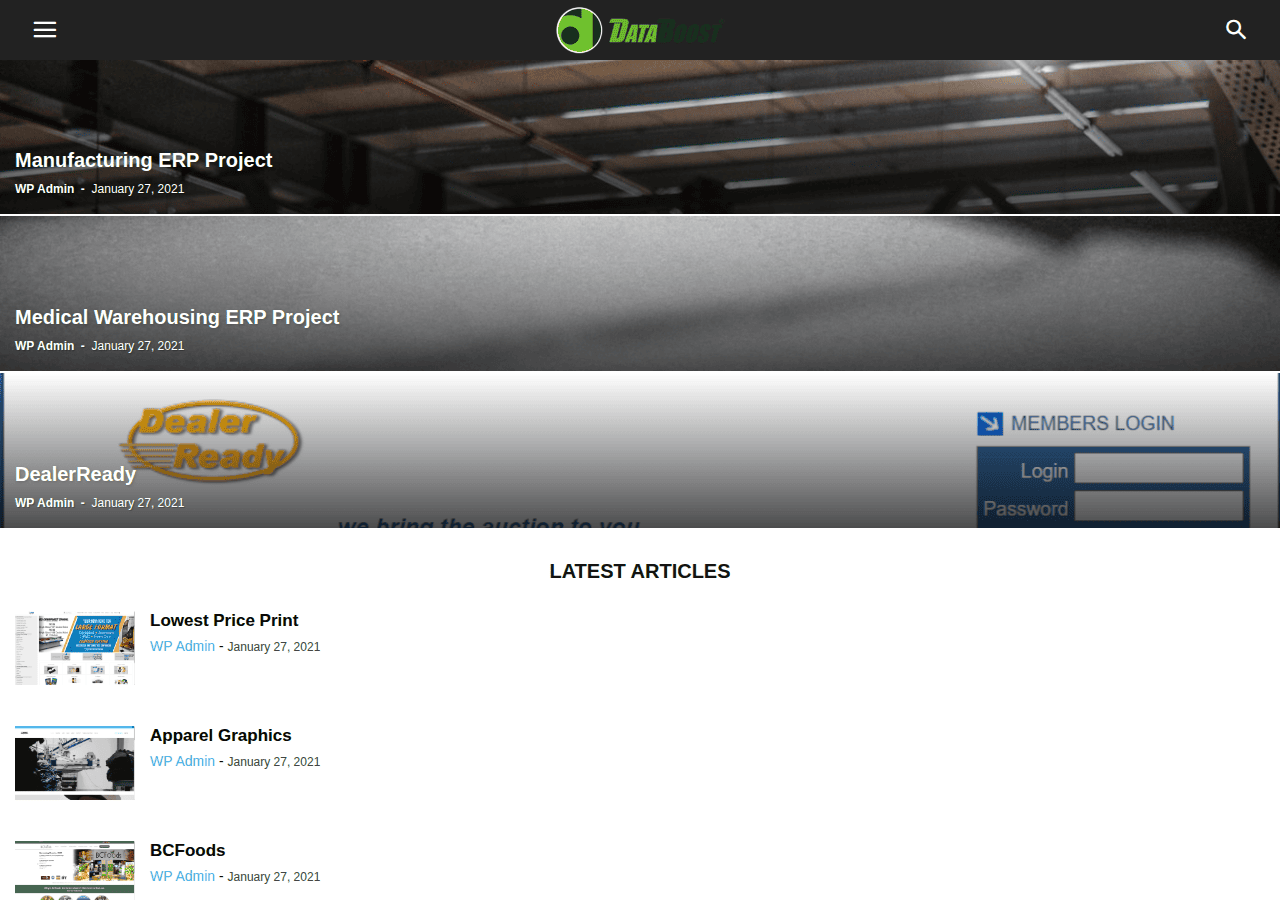 Screenshot of databoost.com