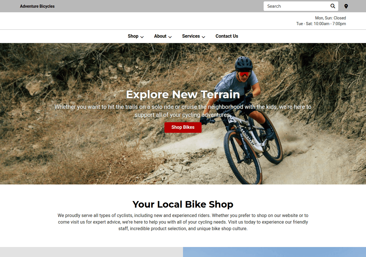 Screenshot of adventurebicyclesmedford.com