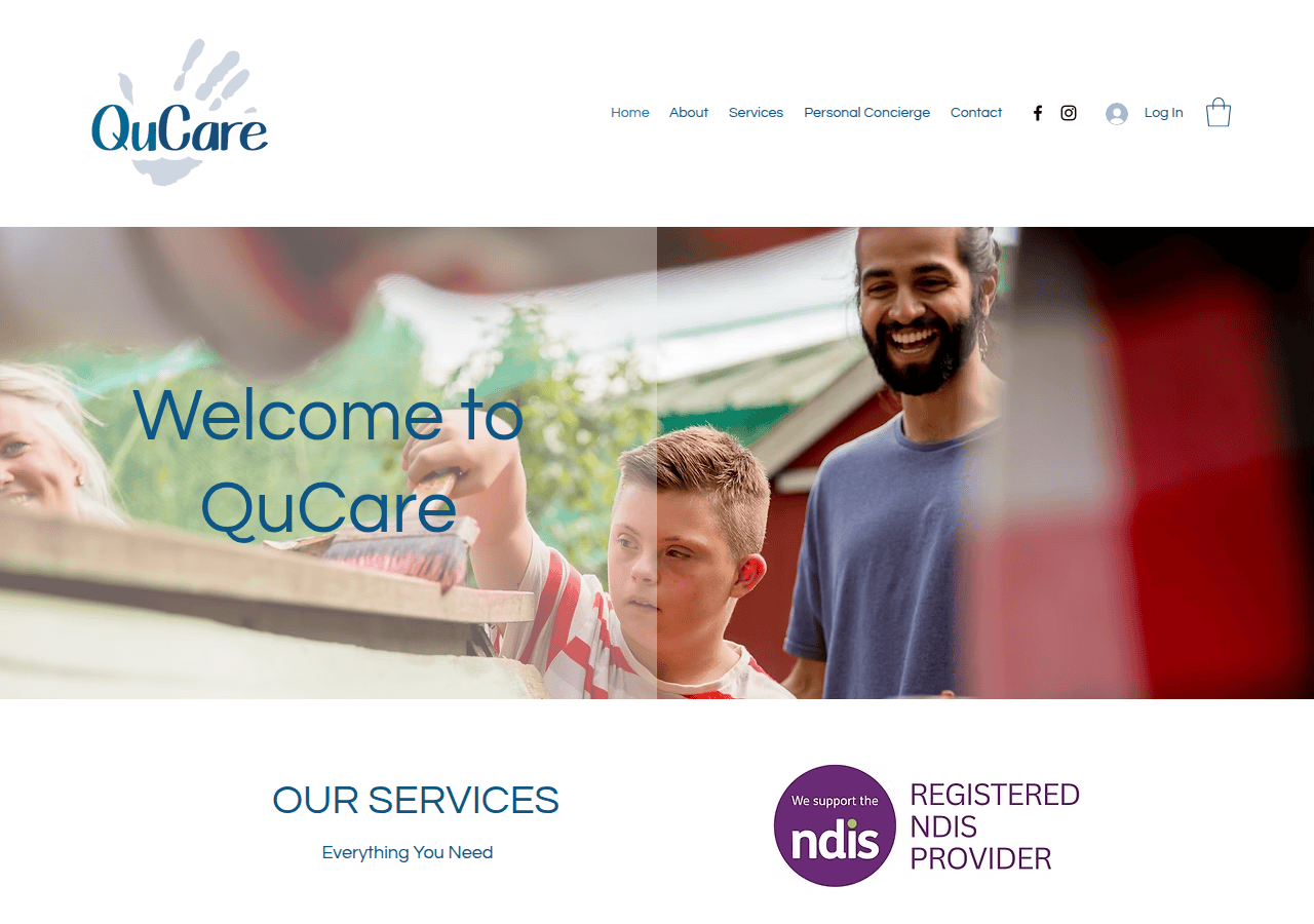 Screenshot of qucare.org.au