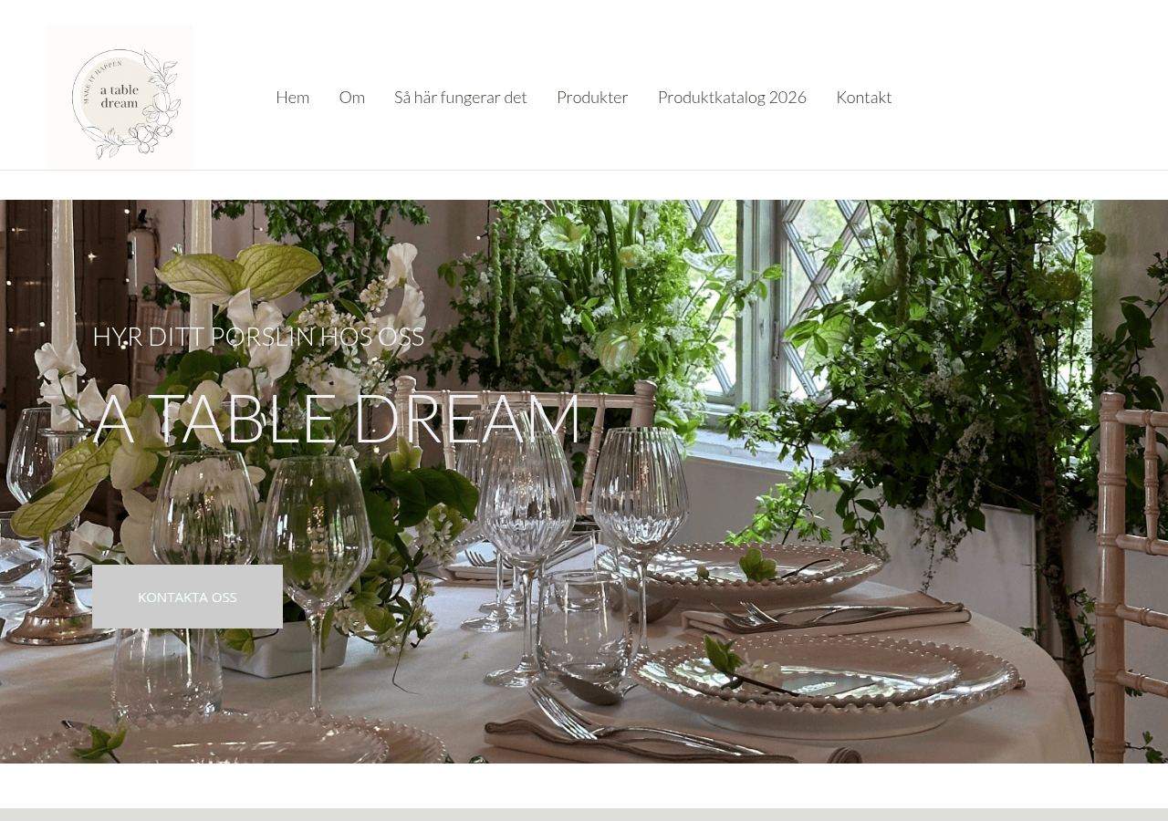 Screenshot of atabledream.se