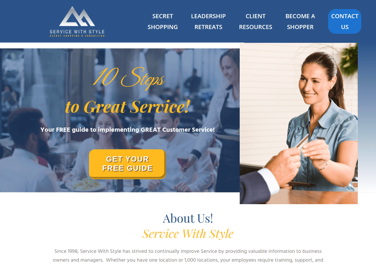 Screenshot of servicewithstyle.com