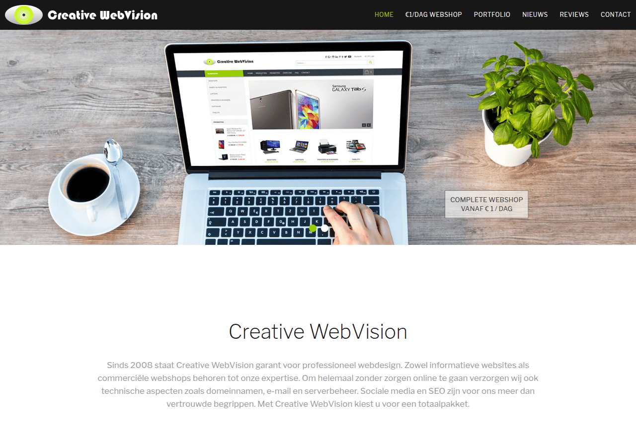Screenshot of creativewebvision.com