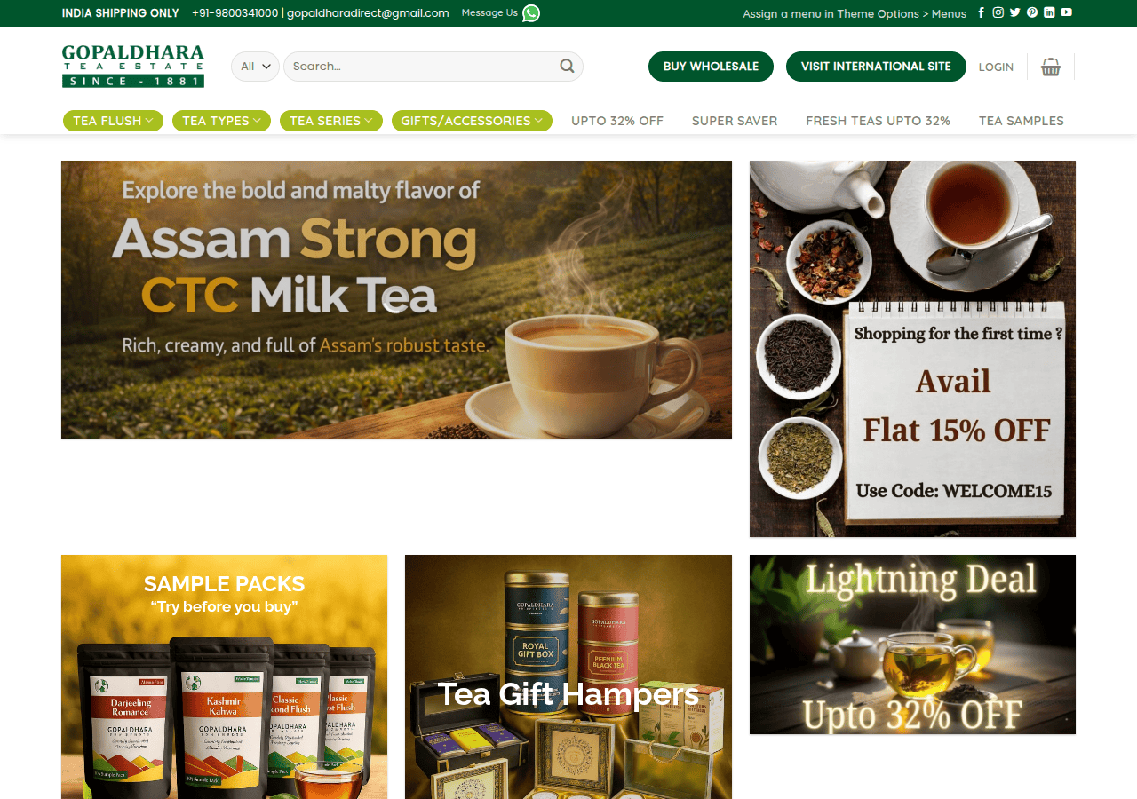Screenshot of gopaldharaindia.com