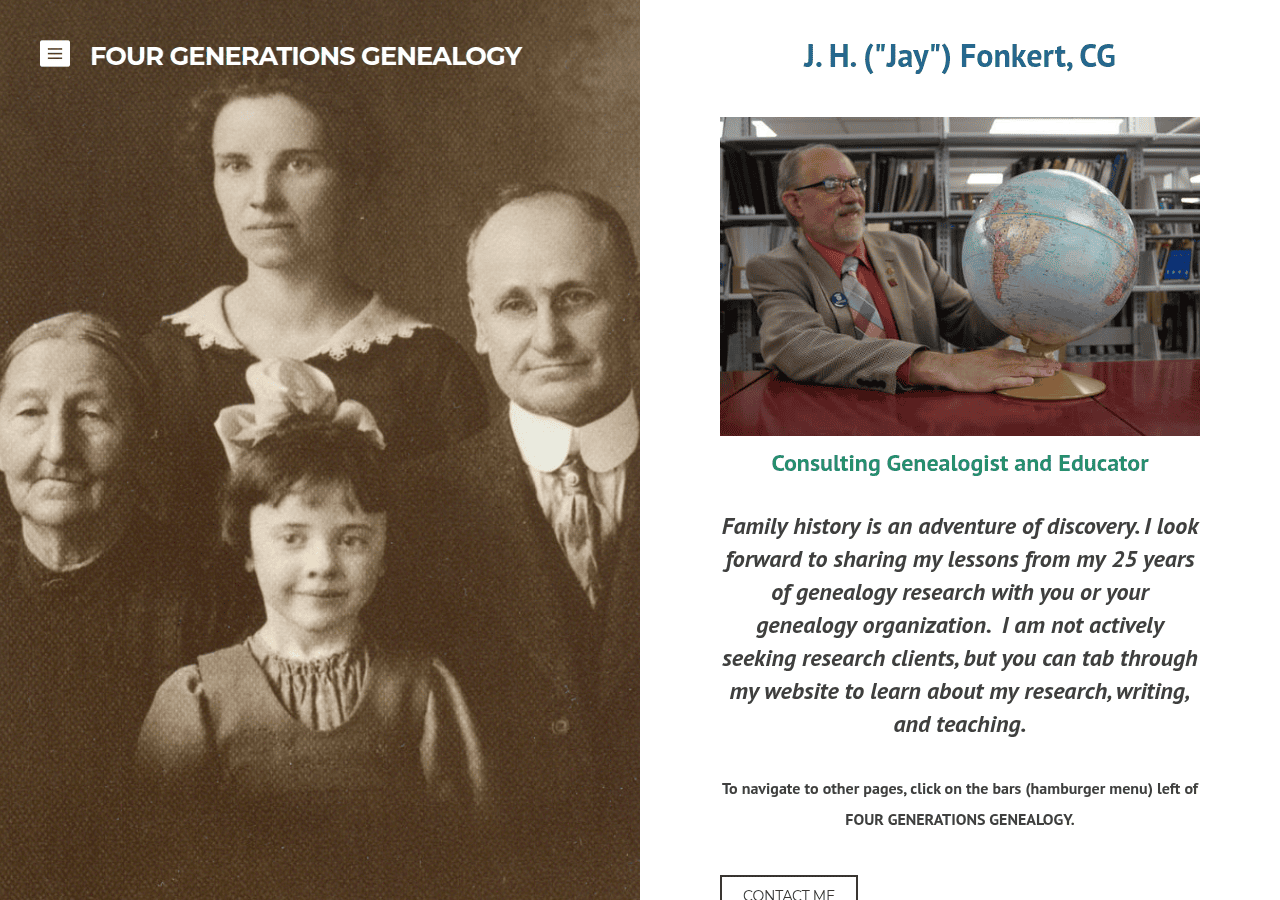 Screenshot of 4gengenealogy.com