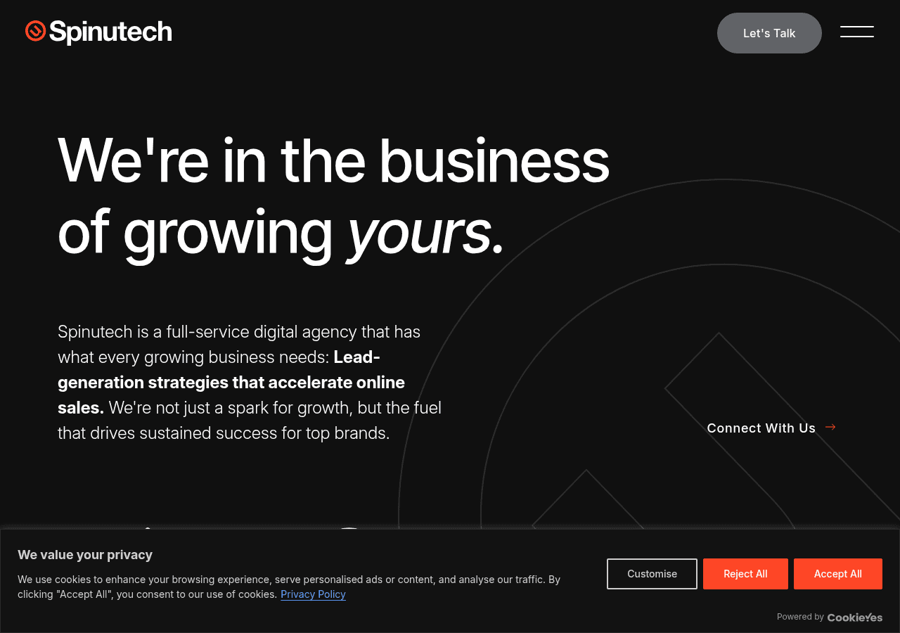 Screenshot of spinutech.com