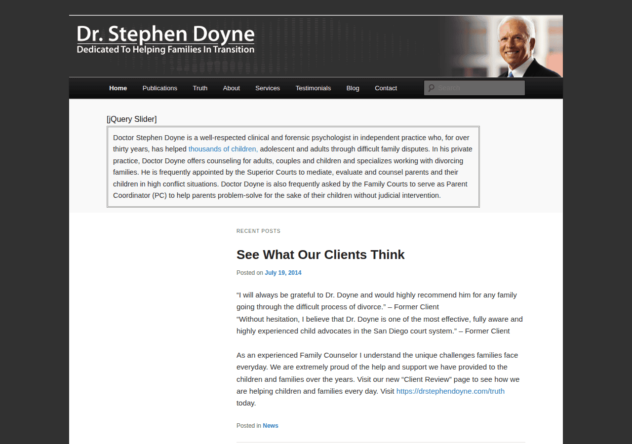 Screenshot of drstephendoyne.com