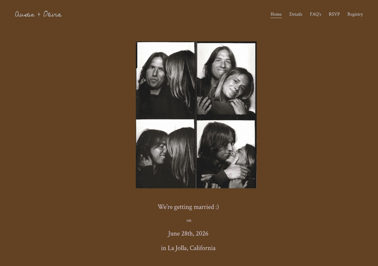 Screenshot of oliviaandaustinjune28th.com