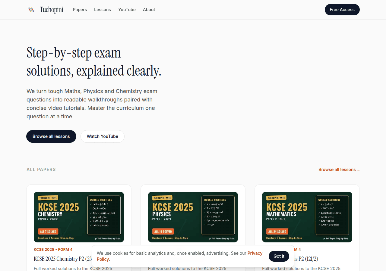 Screenshot of tuchopini.co.ke