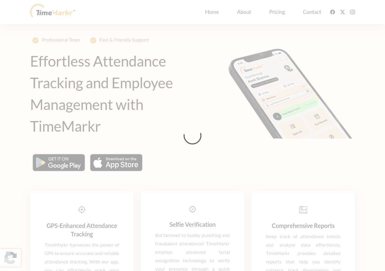 Screenshot of timemarkr.com