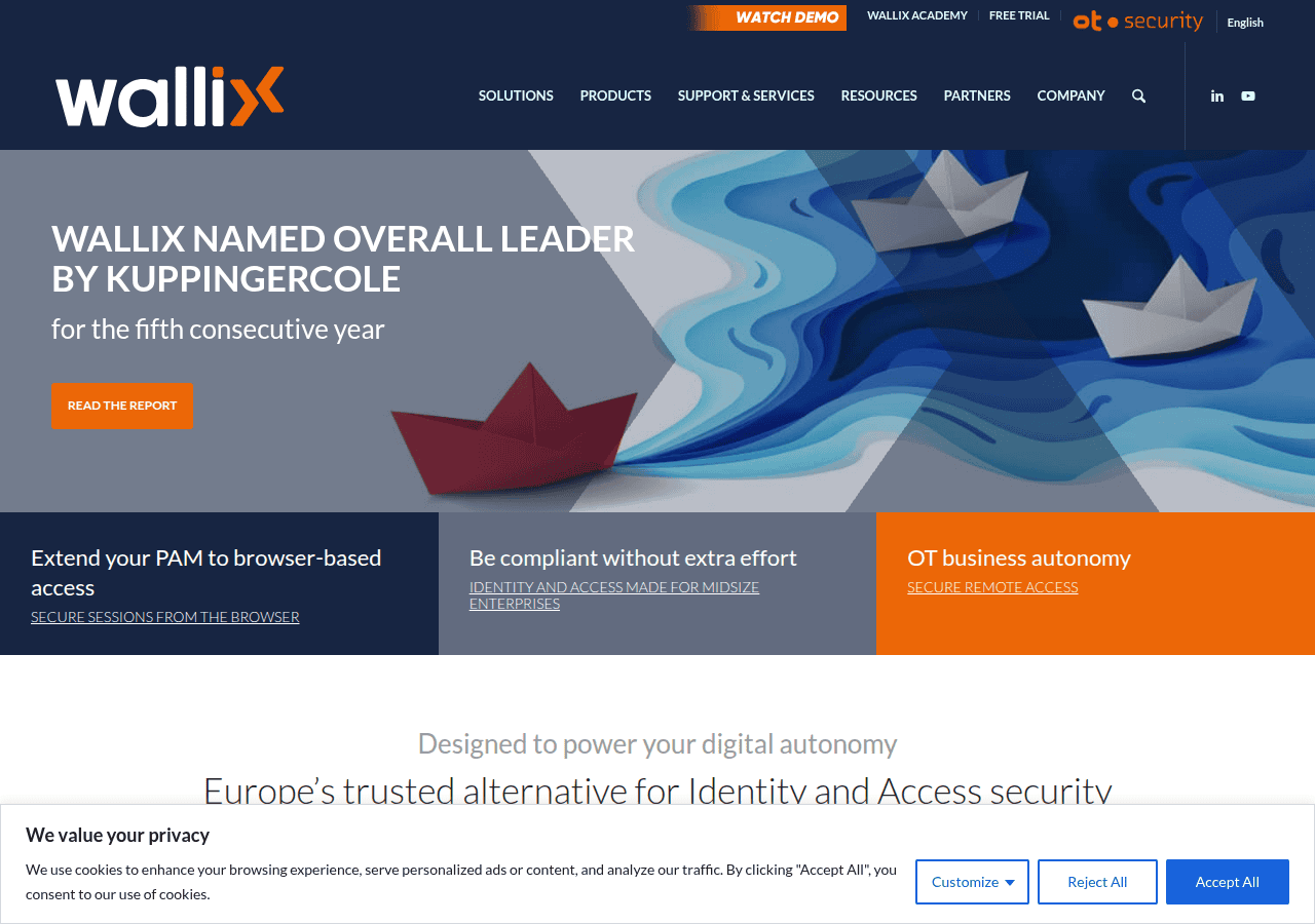 Screenshot of wallix.com