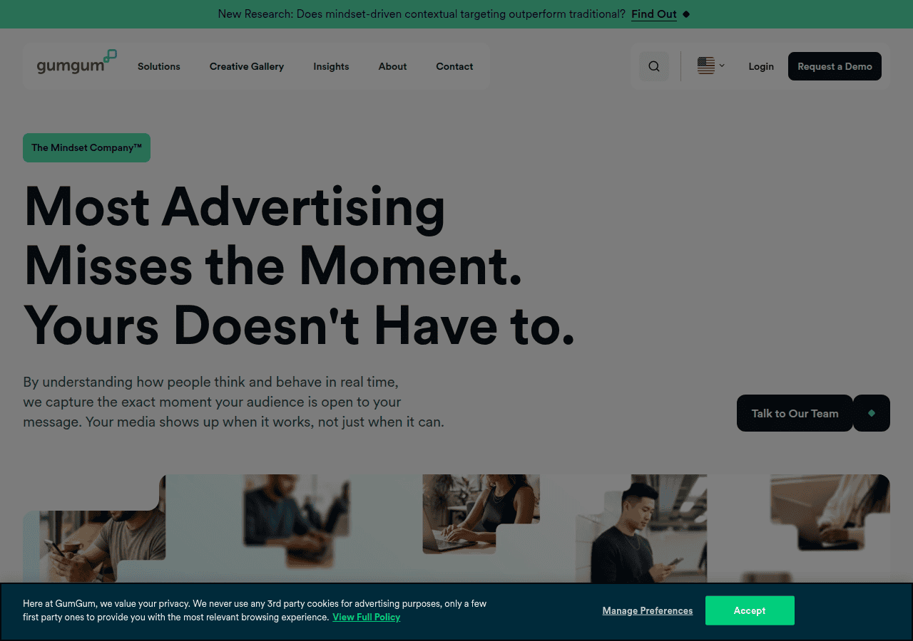Screenshot of gumgum.com